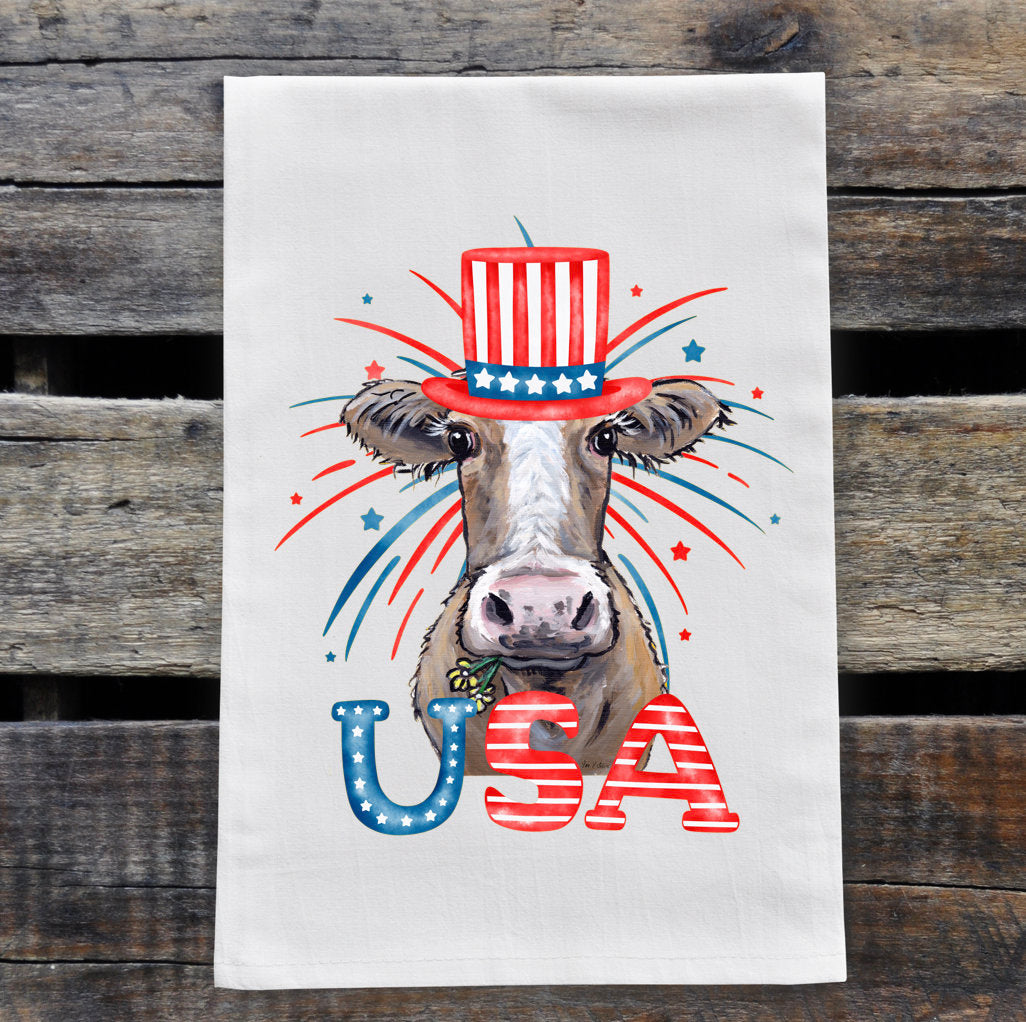 Cow Towel 'Maizy', Fourth of July Decor