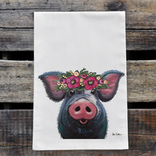 Load image into Gallery viewer, Pig Towel 'Lulu', Farmhouse Kitchen Decor