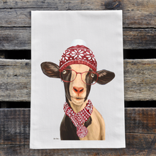 Load image into Gallery viewer, Goat Christmas Towel, 'Luna'