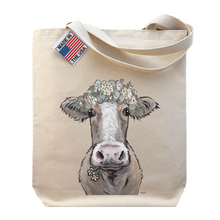 Load image into Gallery viewer, Cow Tote Bag, Farmhouse Neutral