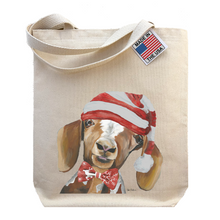 Load image into Gallery viewer, Goat Christmas Tote Bag, 'Millie'