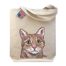 Load image into Gallery viewer, Orange Tabby Cat Tote Bag, Cat Tote Bag