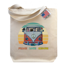 Load image into Gallery viewer, Hippie Van Rescue Dog Tote Bag, Dog Tote Bag