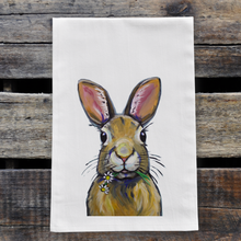 Load image into Gallery viewer, Easter Towel, Rabbit Towel, Spring Kitchen Decor