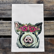 Load image into Gallery viewer, Pig Towel 'Sarge', Farmhouse Kitchen Decor