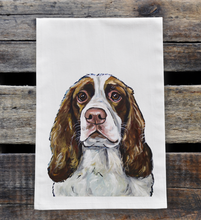 Load image into Gallery viewer, Springer Spaniel Towel, Dog Towel, Farmhouse Kitchen Decor
