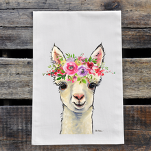 Load image into Gallery viewer, Spring Alpaca Towel &#39;Sophie&#39;, Farmhouse Kitchen Decor
