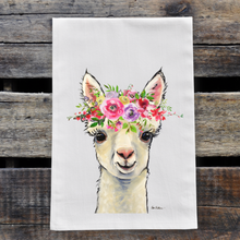 Load image into Gallery viewer, Spring Alpaca Towel 'Sophie', Farmhouse Kitchen Decor