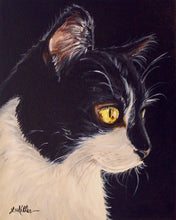Load image into Gallery viewer, Cat Art Print, Tuxedo Cat Fine Art Print