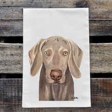 Load image into Gallery viewer, Weimaraner Towel, Dog Towel, Farmhouse Kitchen Decor