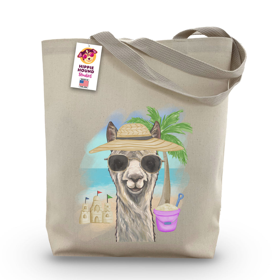 Beach Tote Bag, 'Elliemae', Summer Alpaca Tote Bag