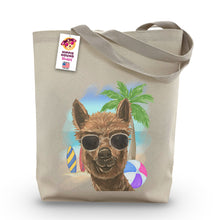 Load image into Gallery viewer, Beach Tote Bag, &#39;Fudge&#39;, Summer Alpaca Tote Bag

