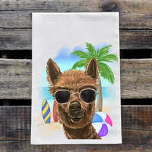 Load image into Gallery viewer, Beach Towel &#39;Fudge&#39;, Summer Alpaca Kitchen Decor
