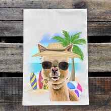 Load image into Gallery viewer, Beach Towel &#39;Holly&#39;, Summer Alpaca Kitchen Decor
