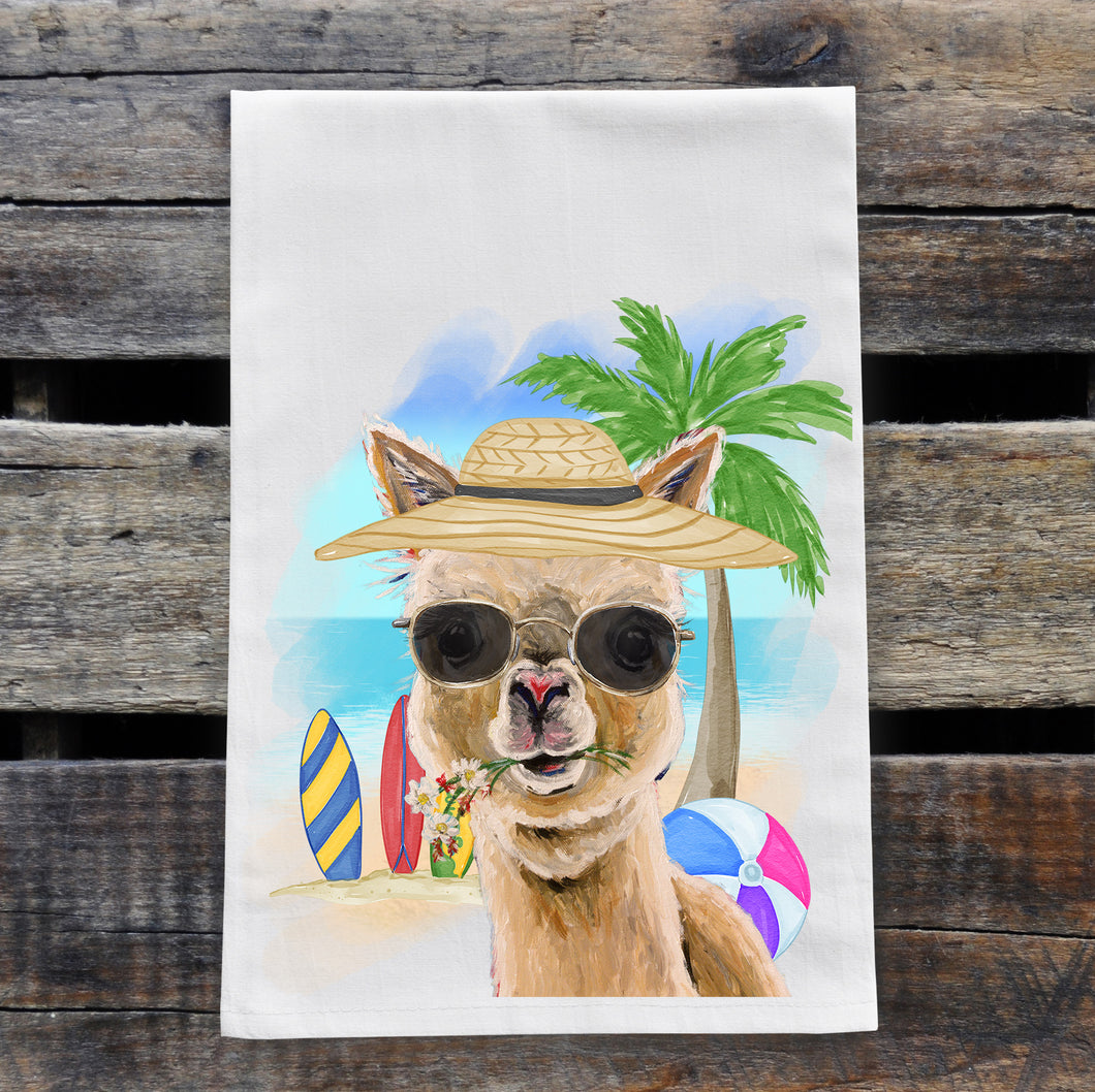 Beach Towel 'Holly', Summer Alpaca Kitchen Decor