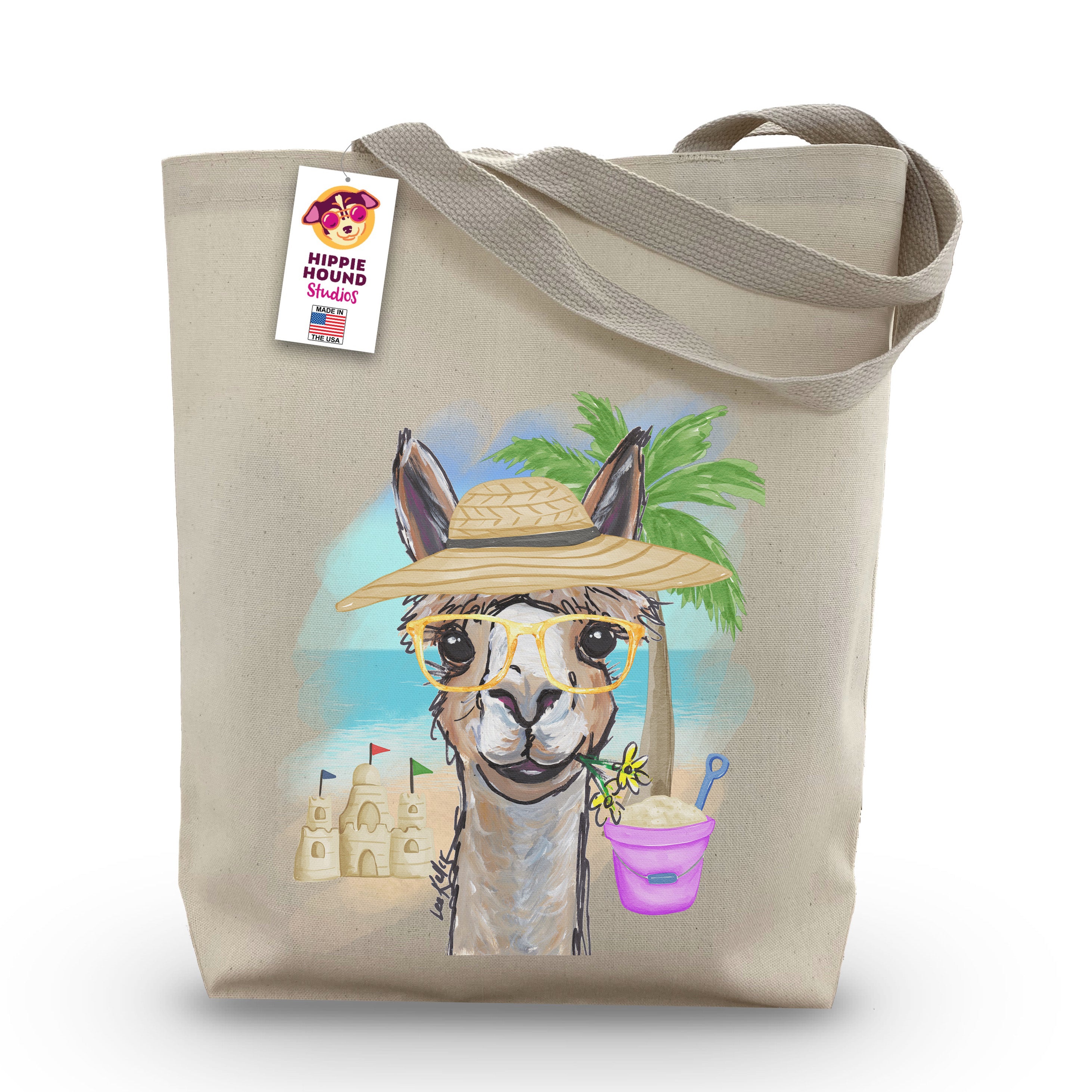 Beach Tote Bag, 'Lycoming', Summer Alpaca Tote Bag – Hippie Hound Studios -  Featuring Art by Lee Keller