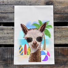 Load image into Gallery viewer, Beach Towel &#39;Rosie&#39;, Summer Alpaca Kitchen Decor
