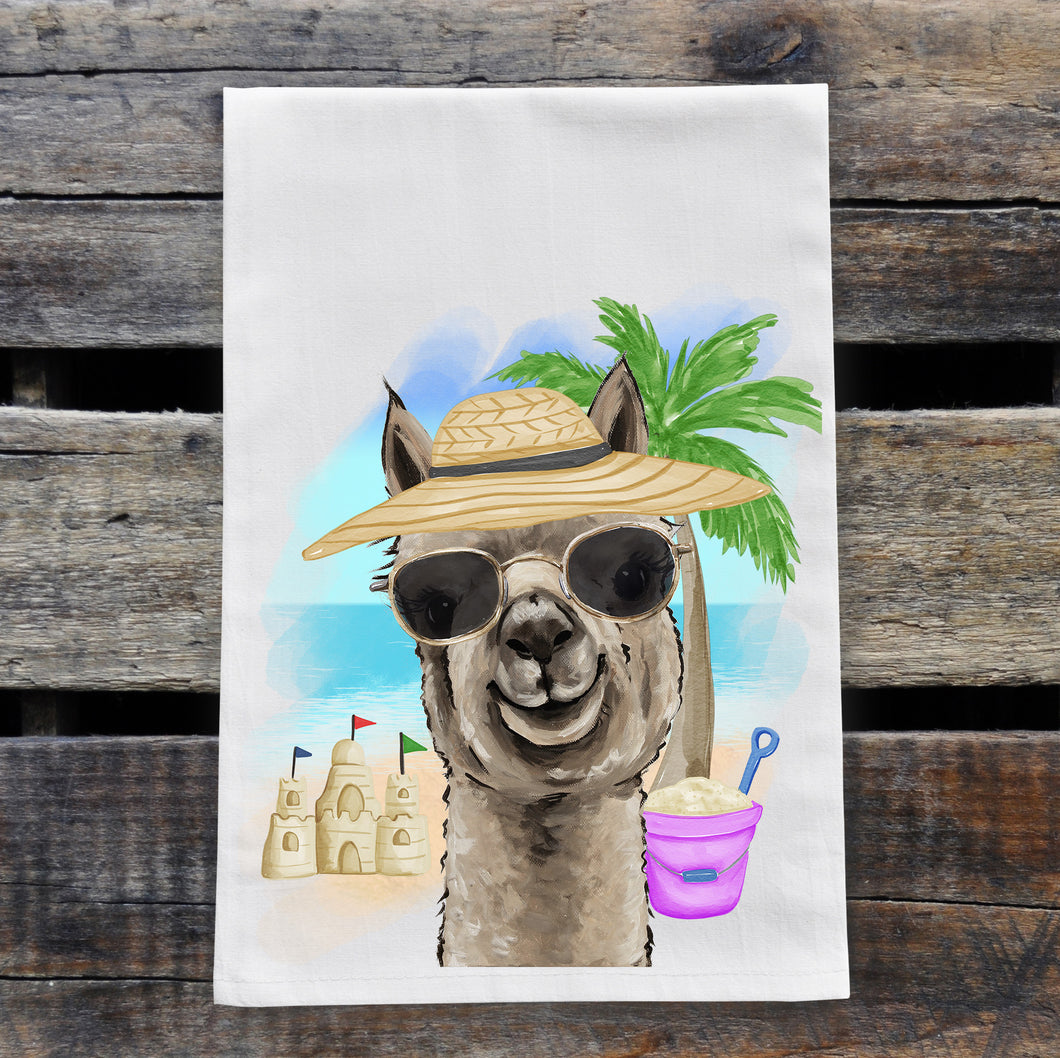 Beach Towel 'Shenanigan', Summer Alpaca Kitchen Decor