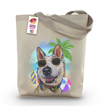 Load image into Gallery viewer, Beach Tote Bag, &#39;Australian Cattle Dog&#39;, Summer Dog Tote Bag
