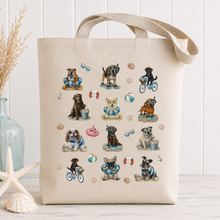Load image into Gallery viewer, Coastal Dogs Tote Bag, Beach Totes - Swim Ring/Flippers
