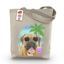 Load image into Gallery viewer, Beach Tote Bag, &#39;Boxer&#39;, Summer Dog Tote Bag
