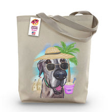 Load image into Gallery viewer, Beach Tote Bag, &#39;Great Dane&#39;, Summer Dog Tote Bag
