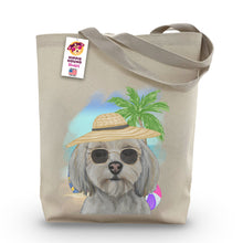 Load image into Gallery viewer, Beach Tote Bag, &#39;Havanese&#39;, Summer Dog Tote Bag
