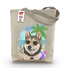 Load image into Gallery viewer, Beach Tote Bag, &#39;Malamute&#39;, Summer Dog Tote Bag
