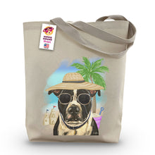 Load image into Gallery viewer, Beach Tote Bag, &#39;Pitt Bull&#39;, Summer Dog Tote Bag
