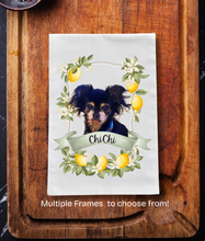 Load image into Gallery viewer, Personalized Pet Photo Tea Towel - Customized Pet Photo Kitchen Towel
