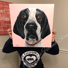 Load image into Gallery viewer, Custom Hand Painted Pet Portraits -Dog or Cat Painting on Canvas - REALISTIC STYLE
