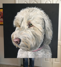 Load image into Gallery viewer, Custom Hand Painted Pet Portraits -Dog or Cat Painting on Canvas - REALISTIC STYLE
