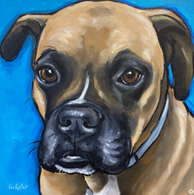 Load image into Gallery viewer, Custom Hand Painted Pet Portraits -Dog or Cat Painting on Canvas - EXPRESSIVE STYLE
