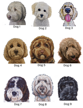 Load image into Gallery viewer, Personalized Doodle Tea Towel - Customized Golden or Labradoodle Kitchen Towel
