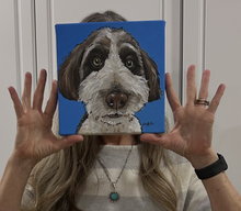 Load image into Gallery viewer, Custom Hand Painted Pet Portraits -Dog or Cat Painting on Canvas - EXPRESSIVE STYLE
