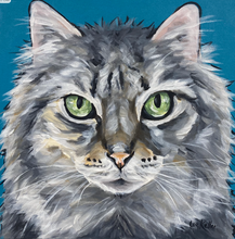 Load image into Gallery viewer, Custom Hand Painted Pet Portraits -Dog or Cat Painting on Canvas - EXPRESSIVE STYLE
