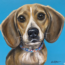 Load image into Gallery viewer, Custom Hand Painted Pet Portraits -Dog or Cat Painting on Canvas - REALISTIC STYLE
