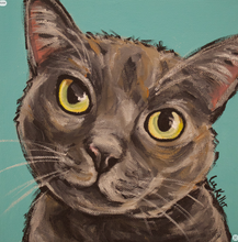 Load image into Gallery viewer, Custom Hand Painted Pet Portraits -Dog or Cat Painting on Canvas - EXPRESSIVE STYLE

