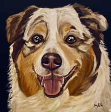 Load image into Gallery viewer, Custom Hand Painted Pet Portraits -Dog or Cat Painting on Canvas - REALISTIC STYLE
