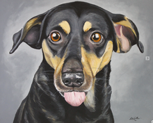 Load image into Gallery viewer, Custom Hand Painted Pet Portraits -Dog or Cat Painting on Canvas - REALISTIC STYLE
