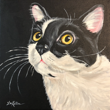 Load image into Gallery viewer, Custom Hand Painted Pet Portraits -Dog or Cat Painting on Canvas - REALISTIC STYLE

