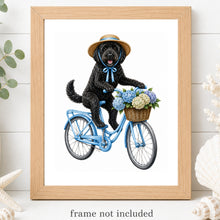 Load image into Gallery viewer, Coastal Black Golden Doodle Art Print - Beach Dog Art Print - Labradoodle
