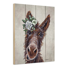 Load image into Gallery viewer, Pallet Wood Donkey Sign &#39;Flower Donkey&#39;, Farmhouse Donkey Decor, Wood Art

