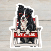 Load image into Gallery viewer, Border Collie Vinyl Sticker - 4" Coastal Dog Stickers
