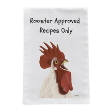 Load image into Gallery viewer, Rooster Tea Towel, Funny Kitchen Towel 'Rooster Approved' 
