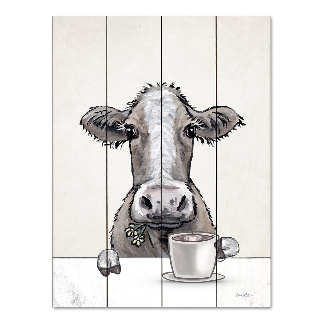 Pallet Wood Cow Sign 'Cow Coffee', Farmhouse Cow Decor, Wood Art