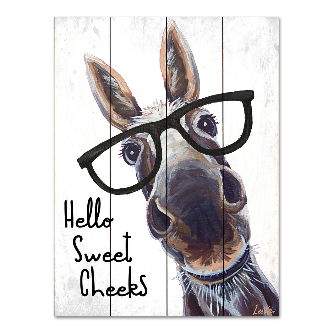 Pallet Wood Donkey Sign 'Hello Sweet Cheeks', Farmhouse Donkey Decor, Wood Bathroom Art