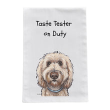 Load image into Gallery viewer, Golden Doodle Kitchen Towel - Tea Towel - "Taste Tester On Duty"
