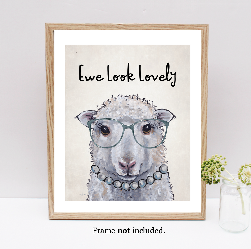 Sheep Art, 'Ewe Look Lovely' Sheep Print