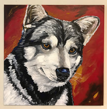 Load image into Gallery viewer, Custom Hand Painted Pet Portraits -Dog or Cat Painting on Canvas - EXPRESSIVE STYLE
